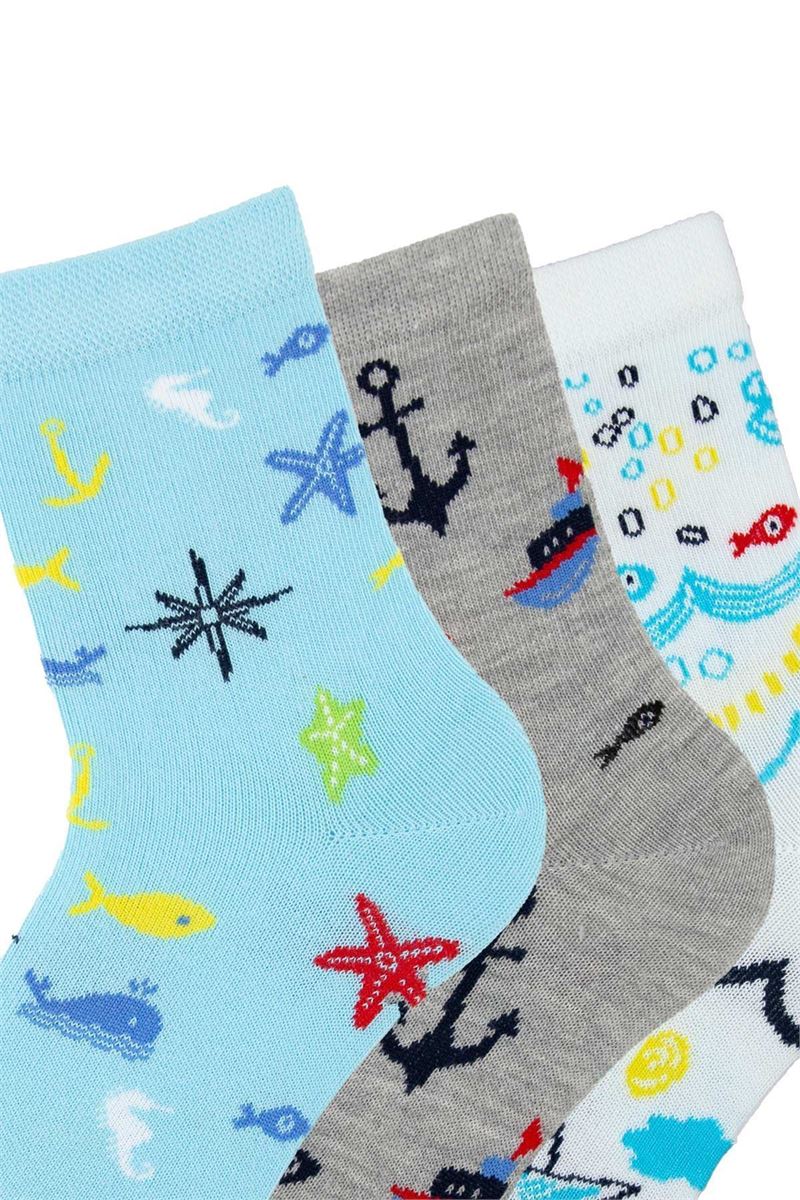 BROSS OCEAN THEMED BOYS SOCKS ASORTY