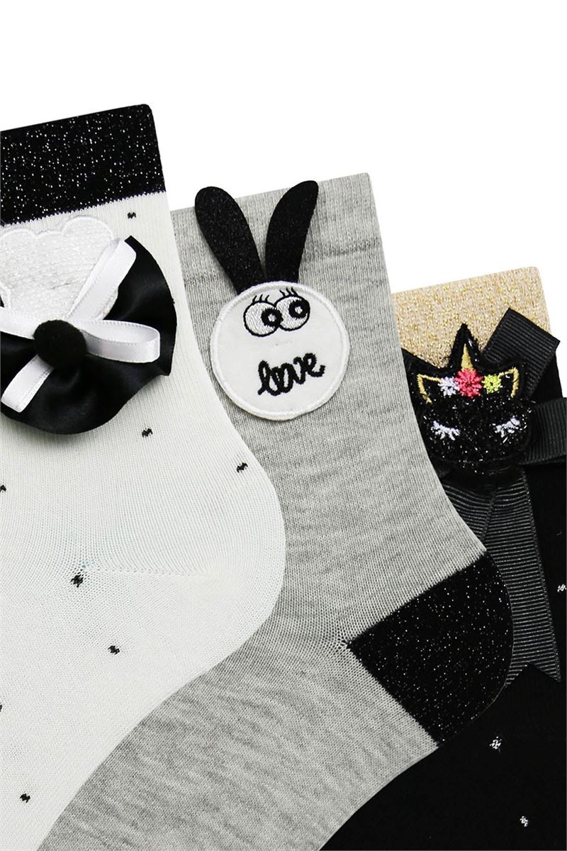 BROSS POINT GIRL SOCKET SOCKS ASORTY