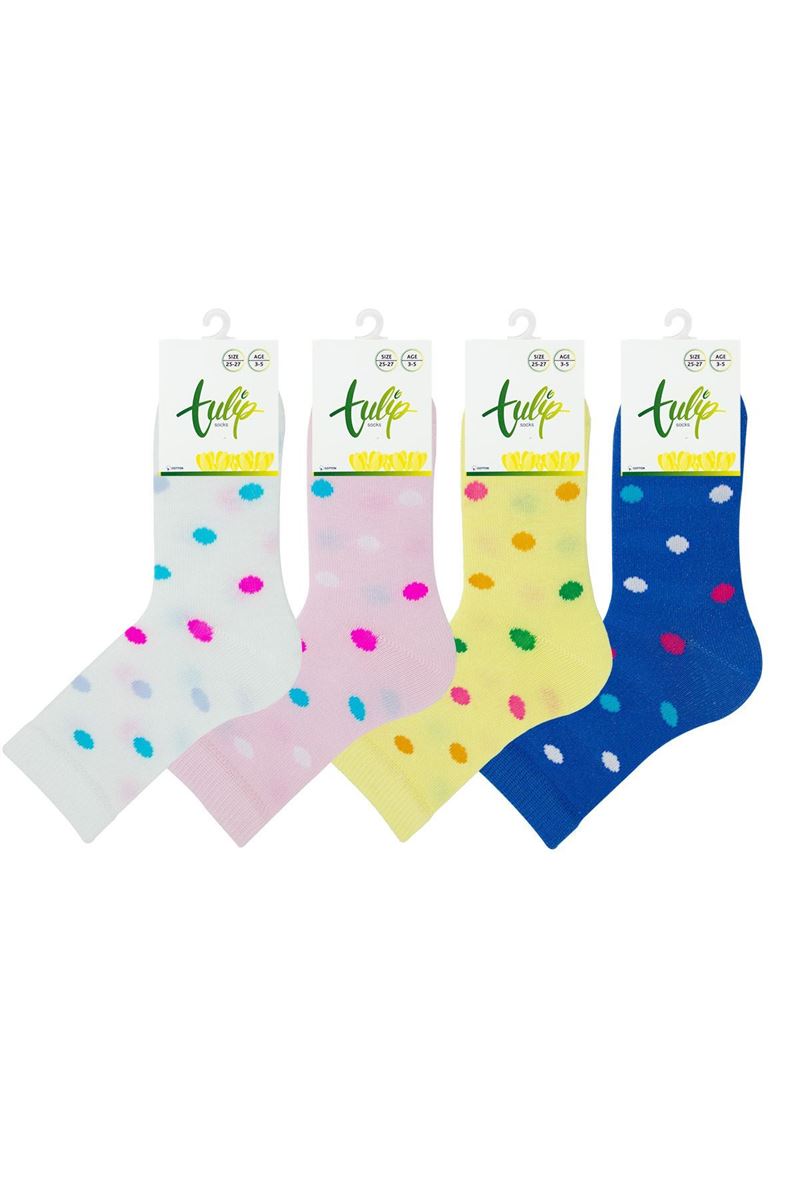 BROSS POINT PATTERNED GIRLS SOCKET SOCKS (TULIP) ASORTY