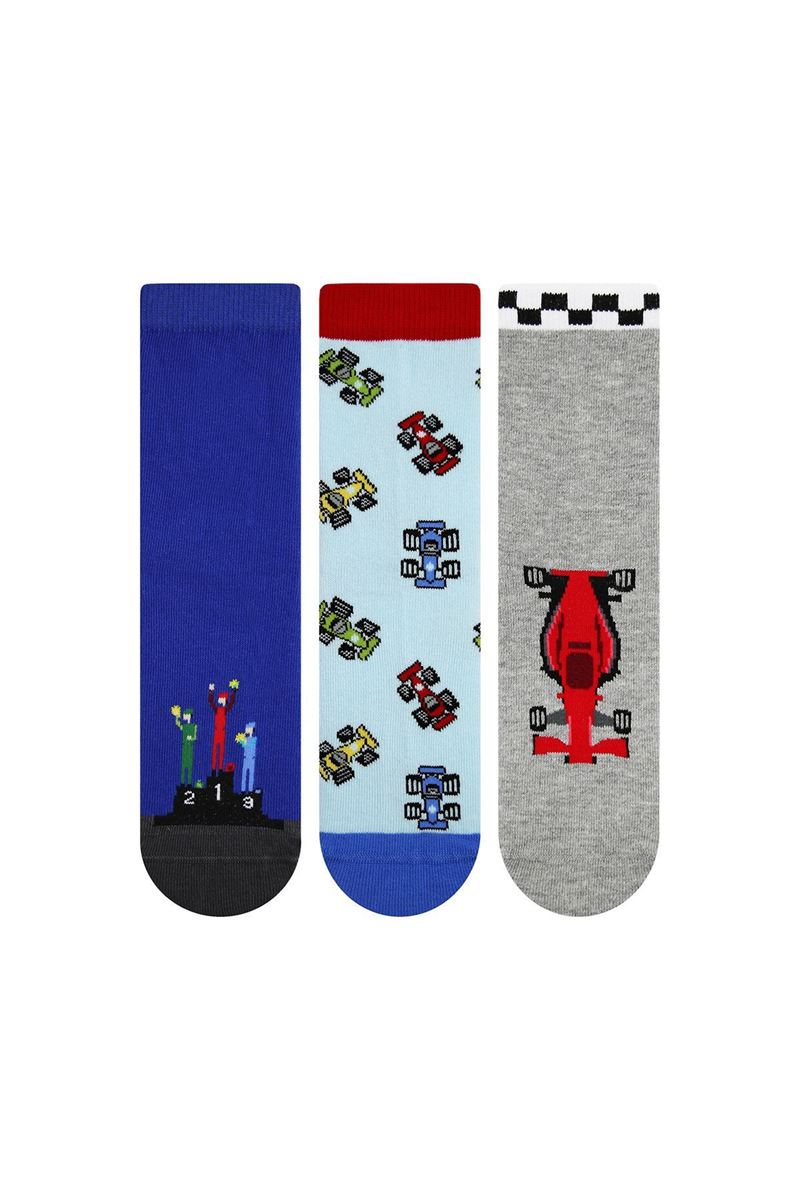 BROSS RACE PATTERN BOY SOCKET SOCKS ASORTY