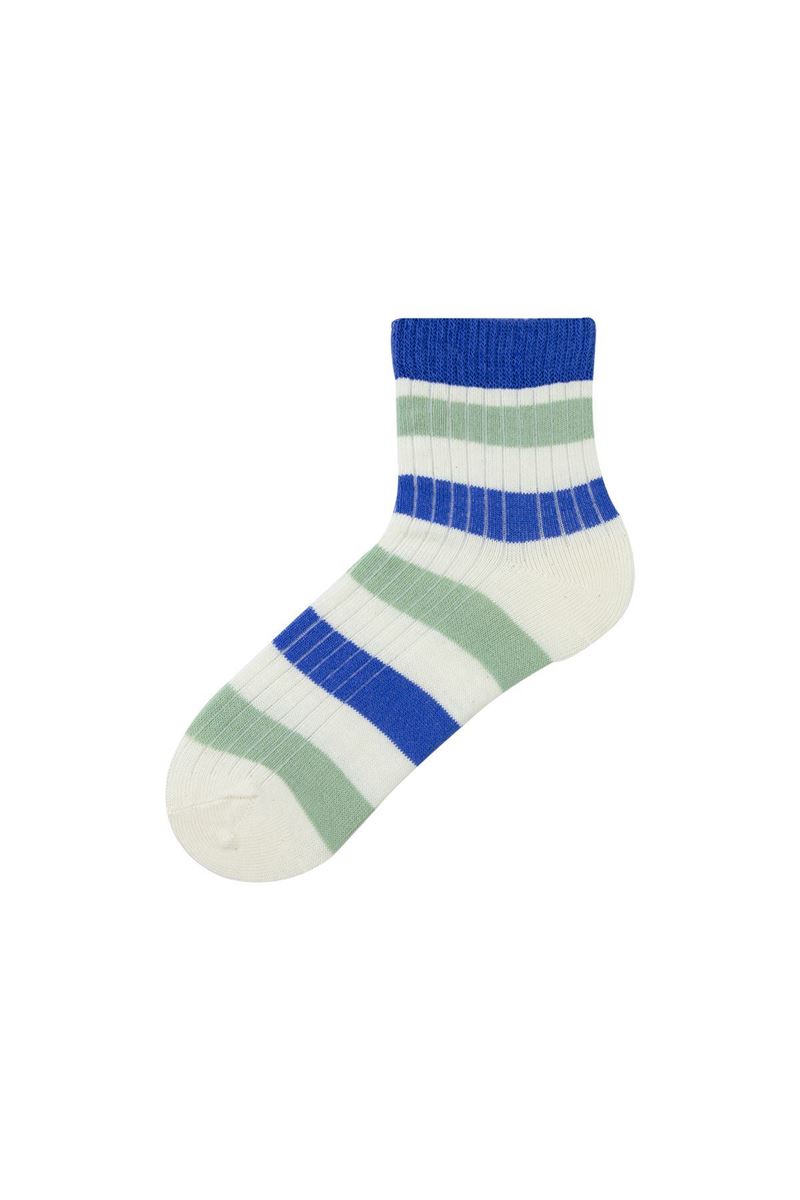 BROSS COLORFUL RINGED DERBY BOYS SHORT-CALF SOCKS (TULIP ASORTY