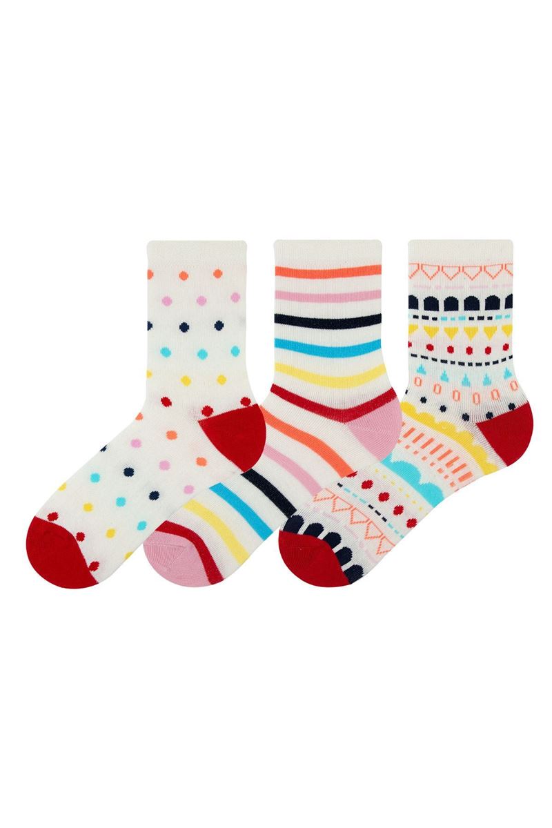 BROSS COLORFUL PATTERNED GIRLS SOCKS ASORTY