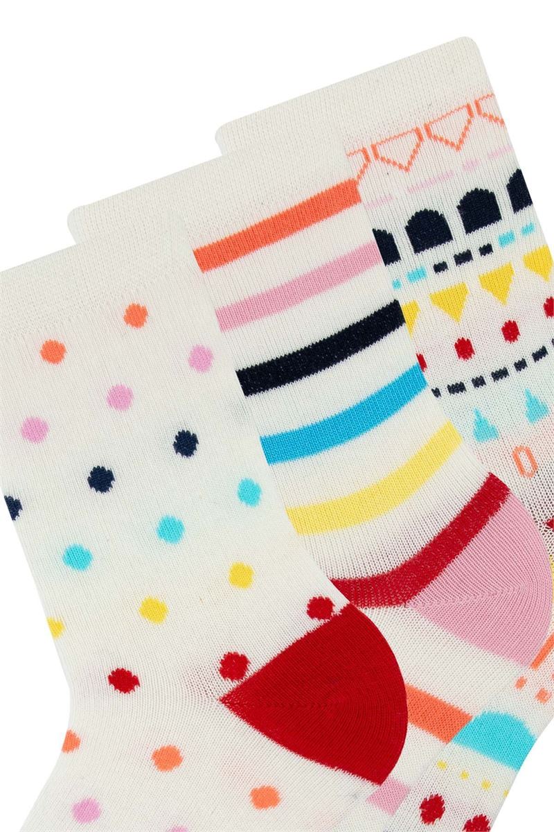 BROSS COLORFUL PATTERNED GIRLS SOCKS ASORTY