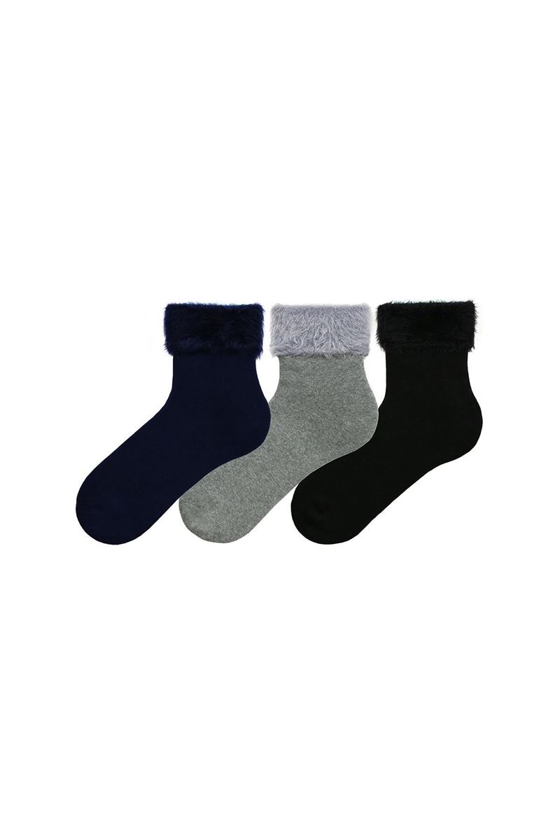FRINGED WOMENS TERRY SOCKS