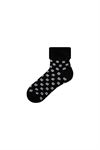 FRINGED SNOWFLAKE PATTERNED  WOMENS TERRY SOCKS