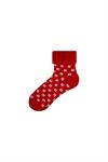 FRINGED SNOWFLAKE PATTERNED  WOMENS TERRY SOCKS