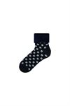 FRINGED SNOWFLAKE PATTERNED  WOMENS TERRY SOCKS
