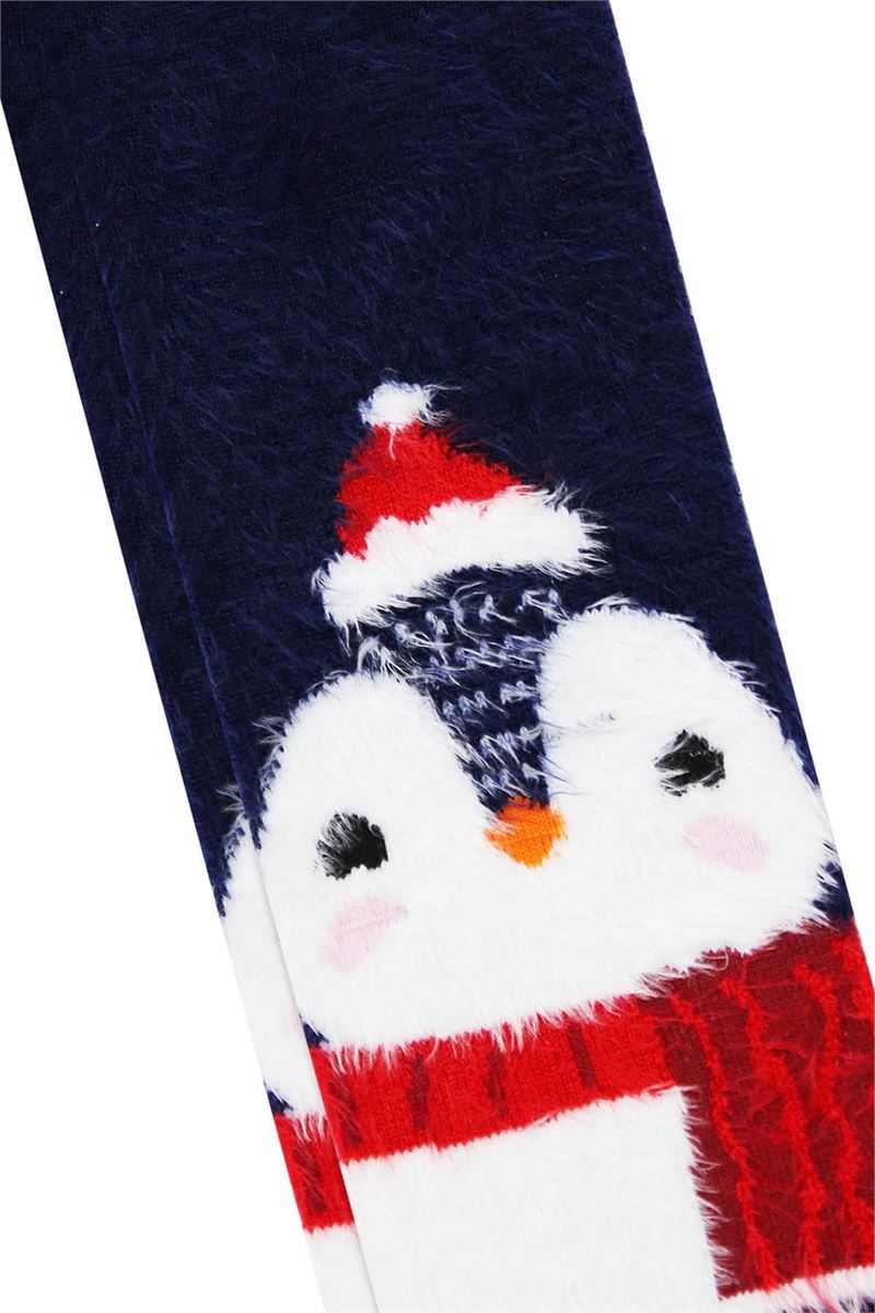BROSS WINTER ANIMAL PRINTED FRINGED GIRL TERRY SOCKS ASORTY