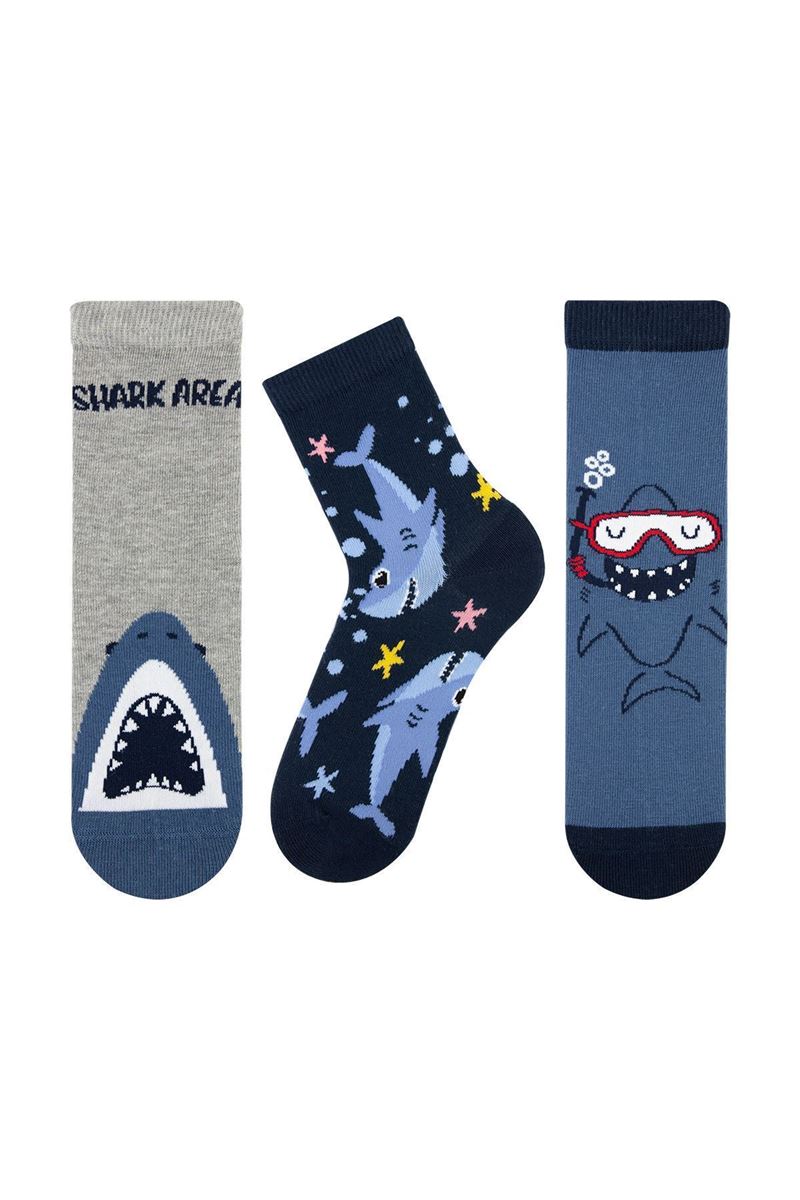 BROSS
 SHARK PATTERN BOY SOCKET SOCKS ASORTY
