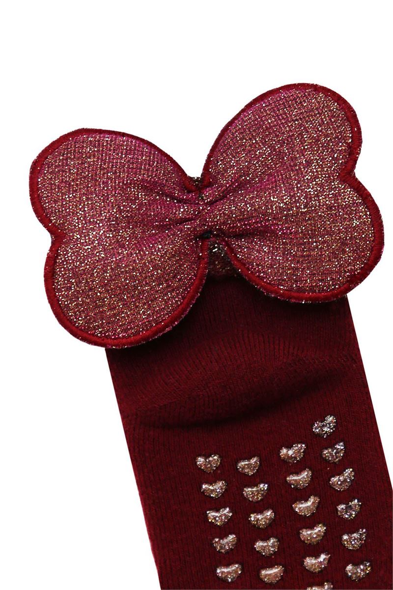 BROSS SHIMMER PRINTED BABY GIRL TERRY SOCKS WITH ACCESSORY ASORTY