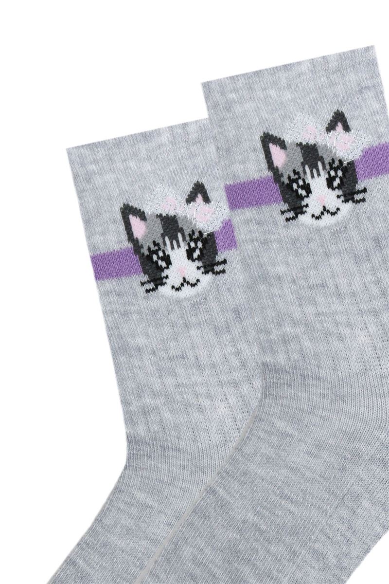 BROSS GLITTERY ANIMALS HALF TOWEL GIRLS SOCKS ASORTY