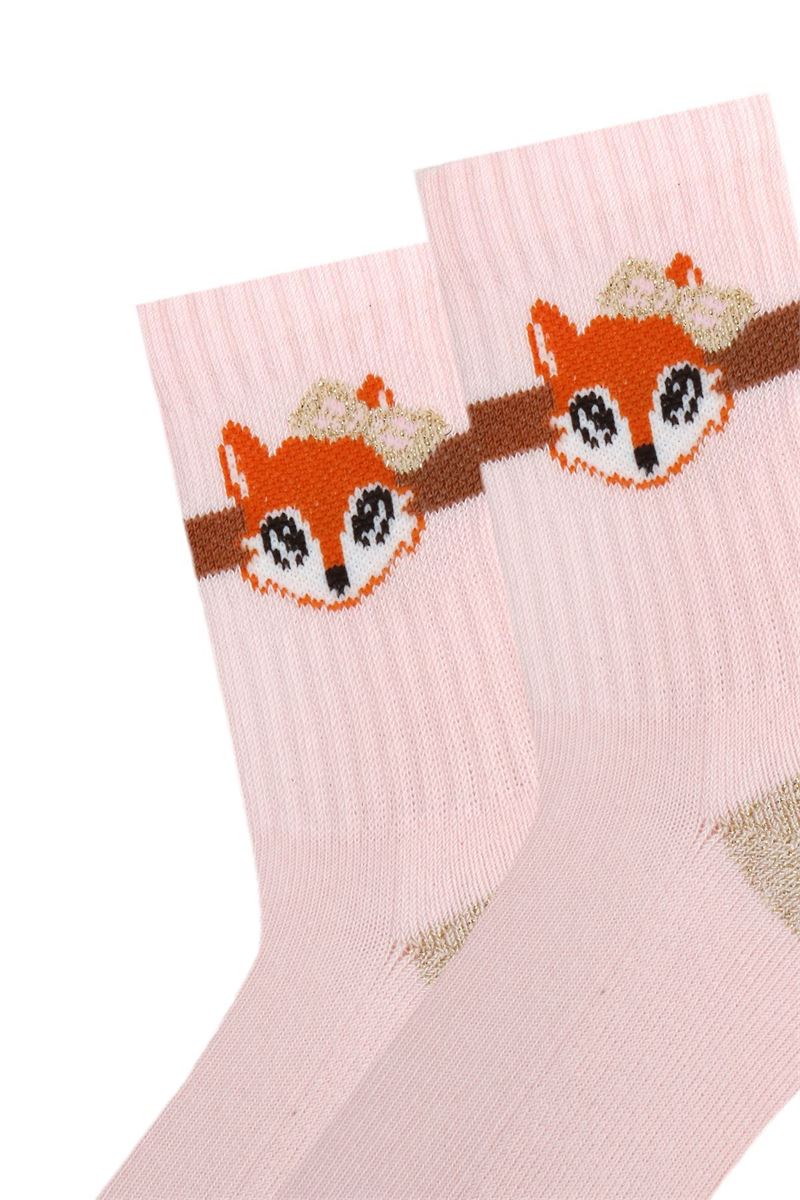 BROSS GLITTERY ANIMALS HALF TOWEL GIRLS SOCKS ASORTY