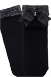 SHIMMER WOMEN TERRY SOCKS WITH BOW ACCESSORY