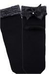 SHIMMER WOMEN TERRY SOCKS WITH BOW ACCESSORY