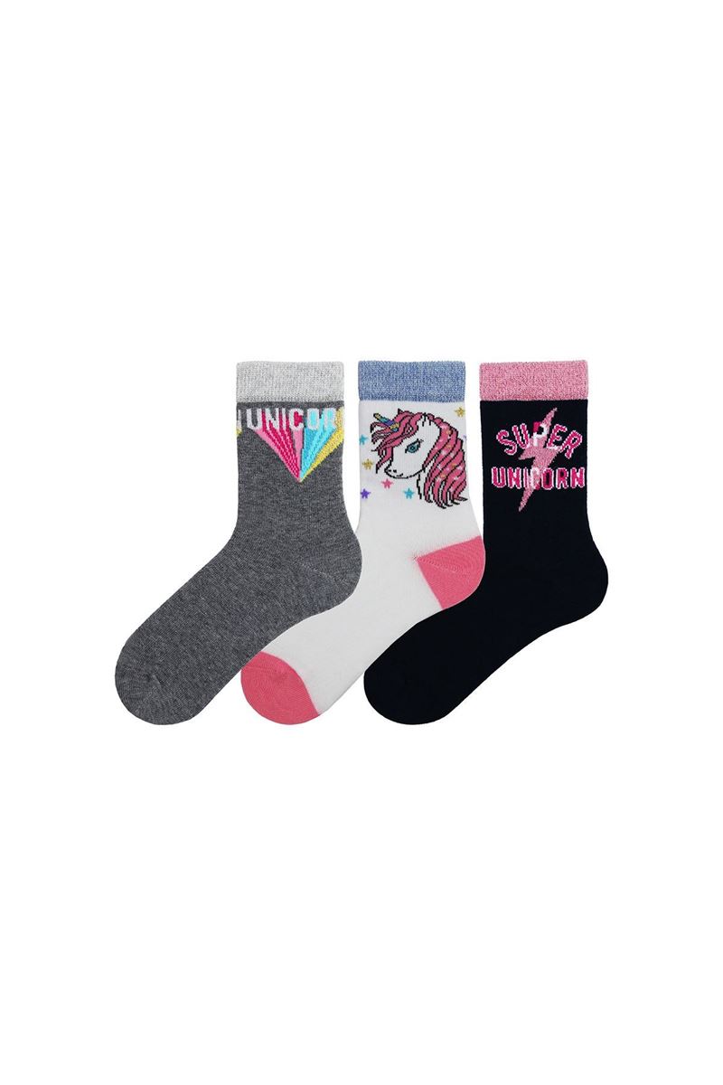BROSS SUPER UNI PATTERN GIRL SOCKET SOCKS ASORTY