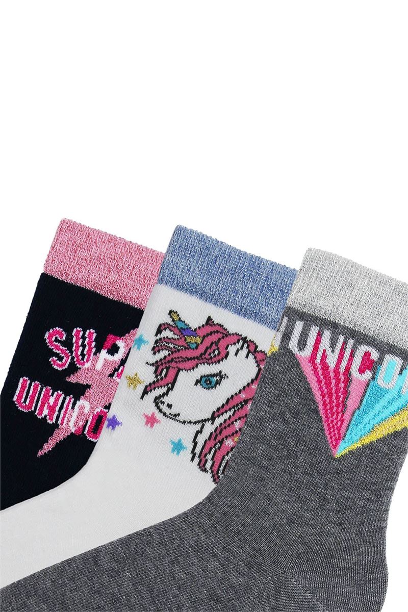 BROSS SUPER UNI PATTERN GIRL SOCKET SOCKS ASORTY