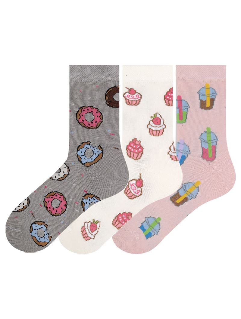 BROSS DESSERT THEMED GIRLS SOCKS ASORTY