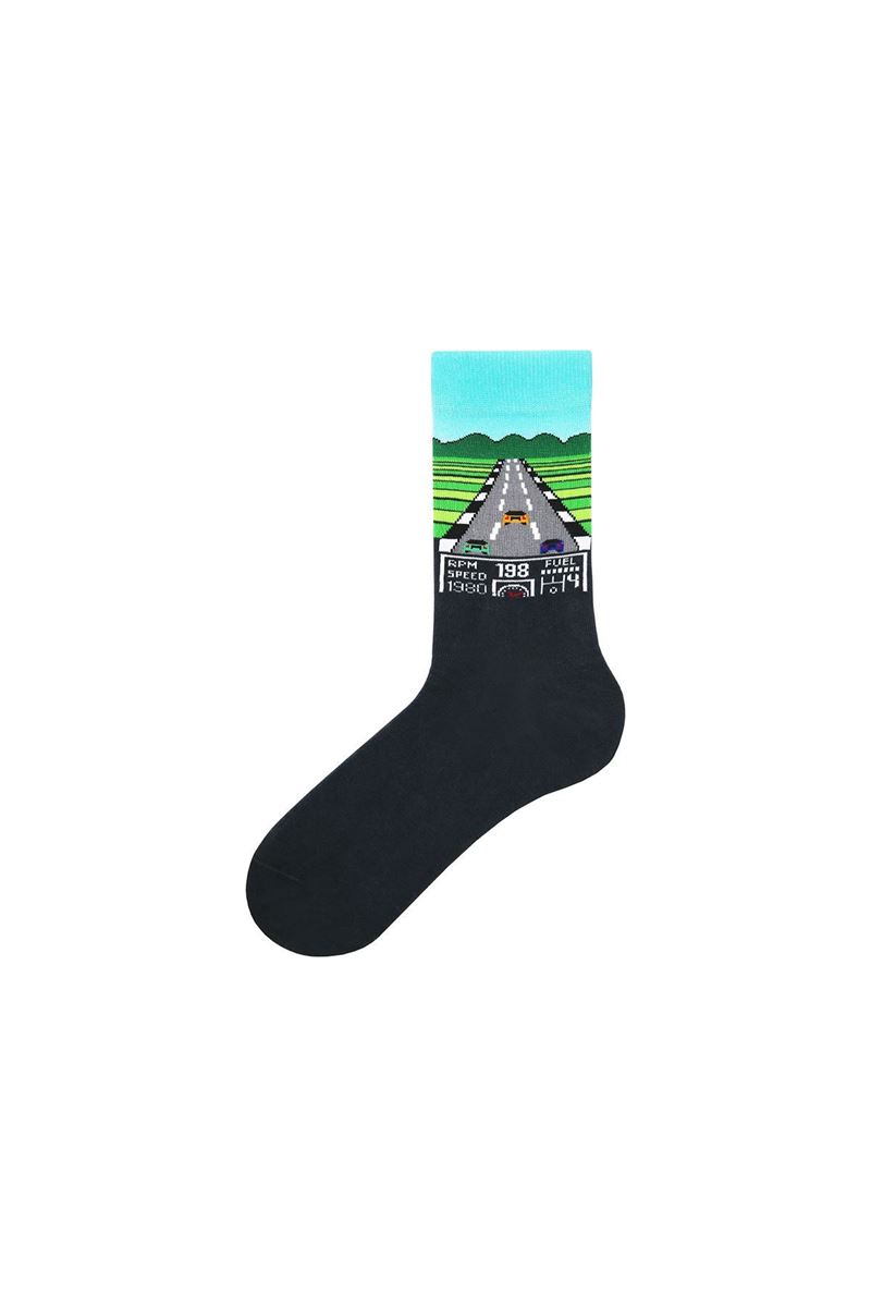 BROSS TETRIS THEMED TEENAGE + MENS SOCKS ( MODEL-5) ASORTY