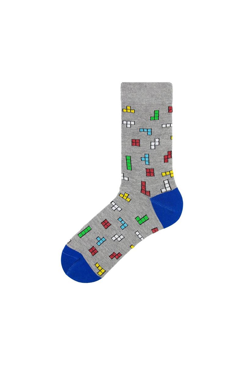 BROSS TETRIS THEMED TEENAGE + MENS SOCKS ( MODEL-6) ASORTY