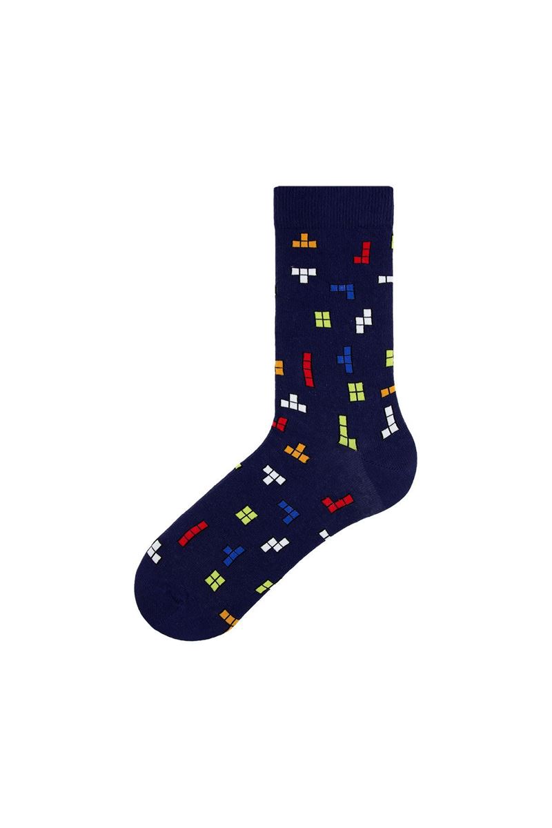 BROSS TETRIS THEMED TEENAGE + MENS SOCKS ( MODEL-6) ASORTY