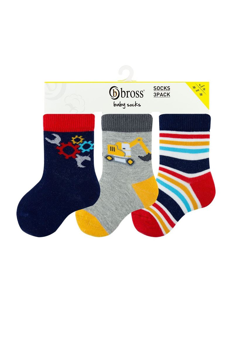 TRUCK PATTERN BABY BOY SOCKET SOCKS ASORTY