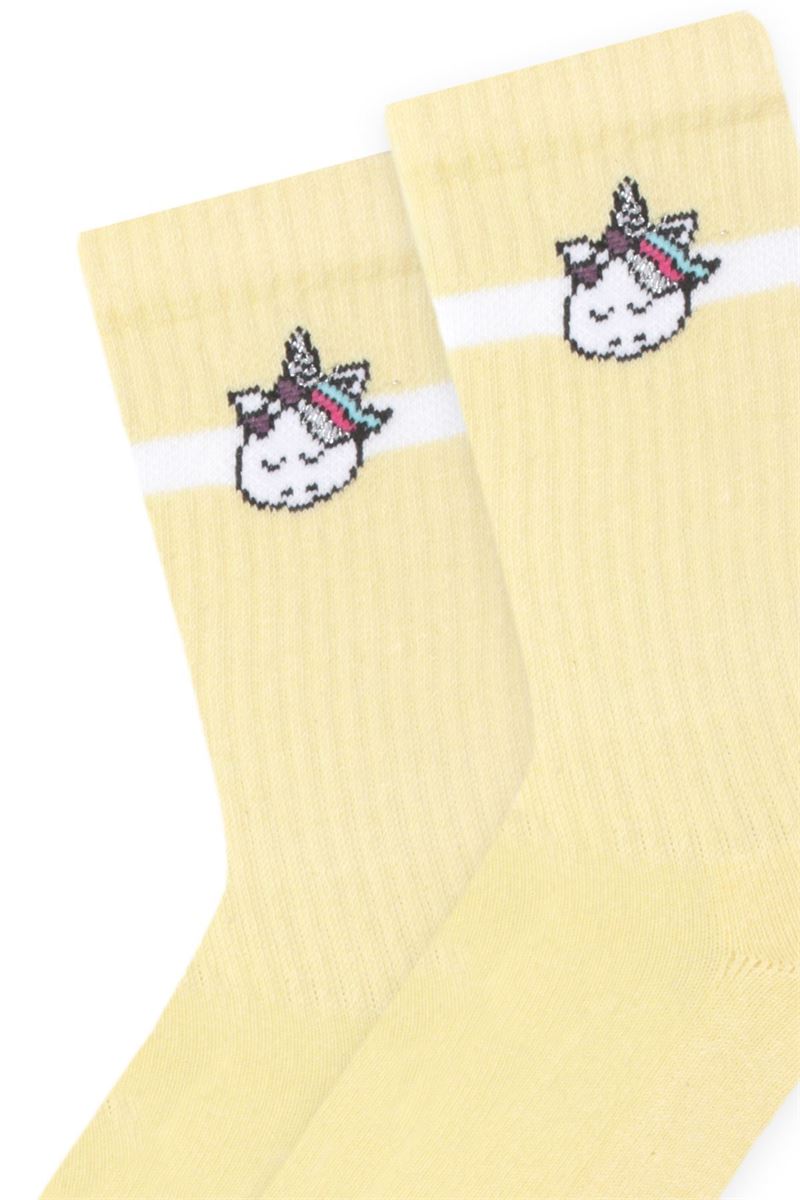 BROSS UNICON PATTERNED GIRLS  TERRY SOCKS ASORTY
