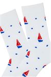 SAIL, CIRCLE, ANCHOR PATTERNED MEN SOCKS
