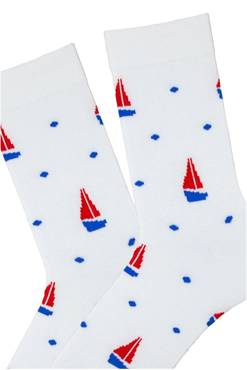 SAIL, CIRCLE, ANCHOR PATTERNED MEN SOCKS