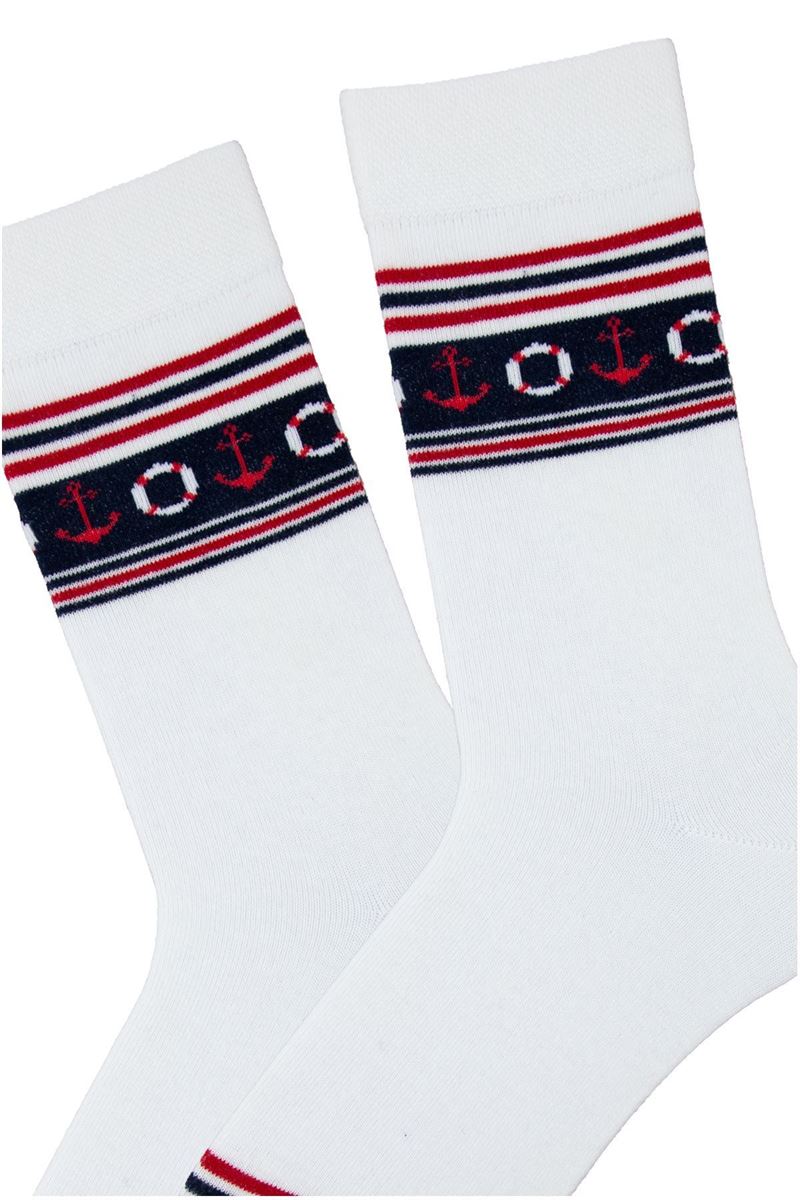 SAIL, CIRCLE, ANCHOR PATTERNED MEN SOCKS ASORTY