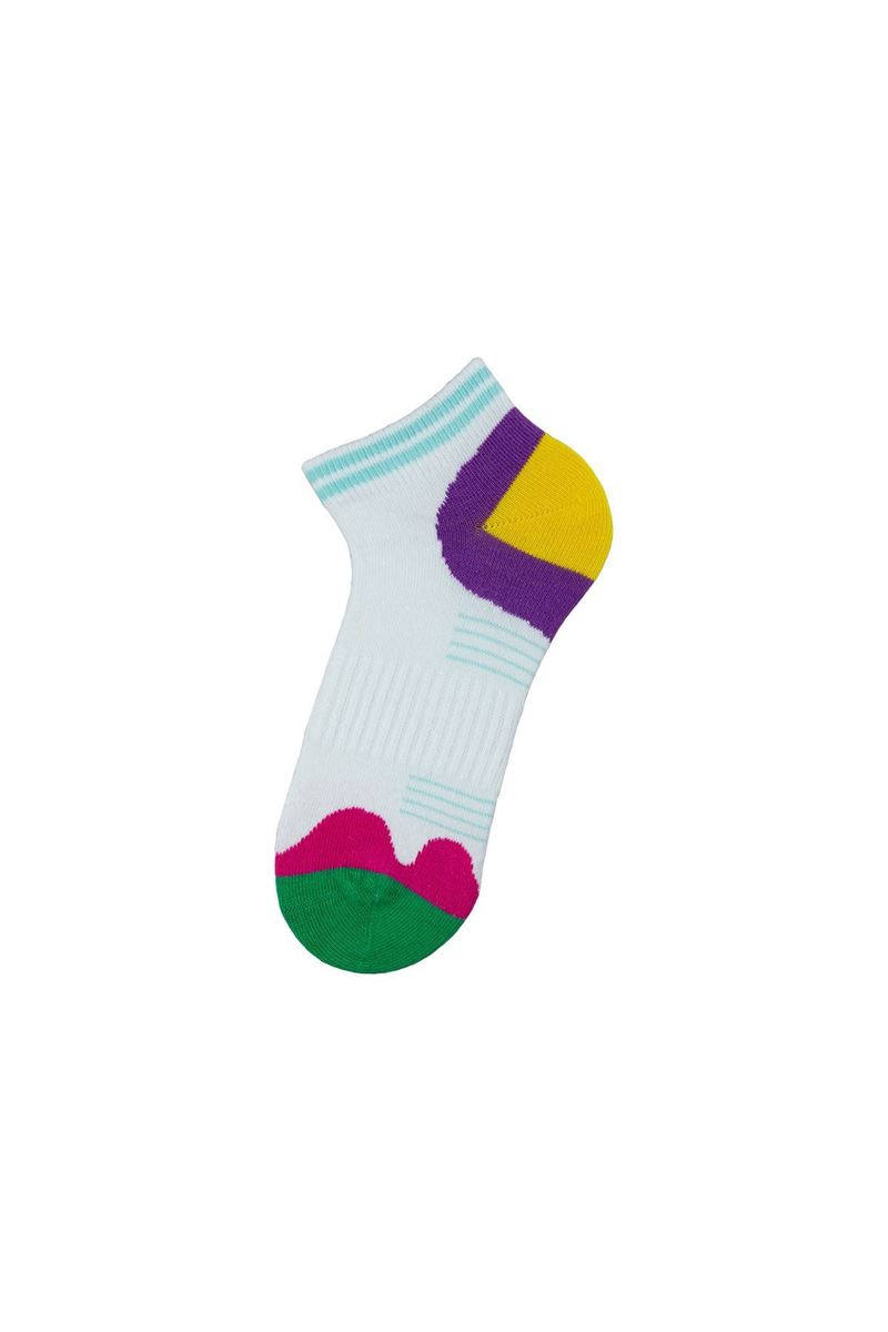 BROSS GIRL ANKLE SOCKS WAVE PATTERNED ASORTY