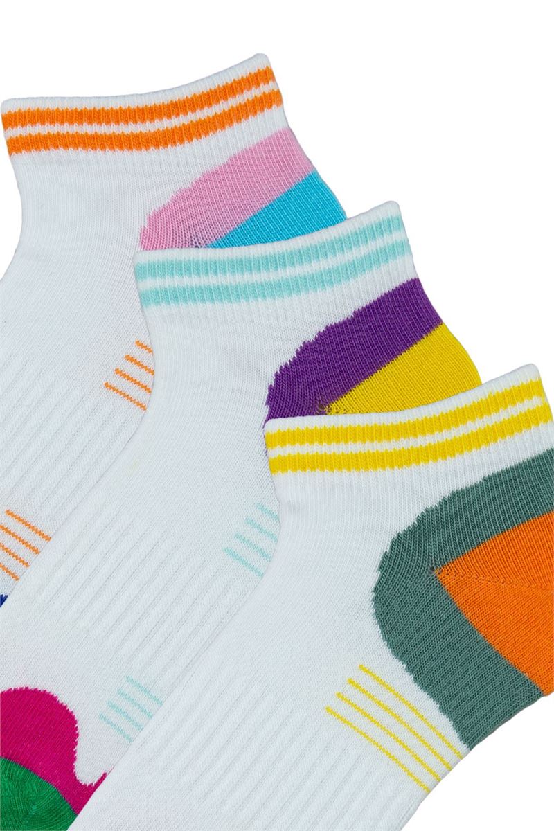 GIRL ANKLE SOCKS WAVE PATTERNED ASORTY