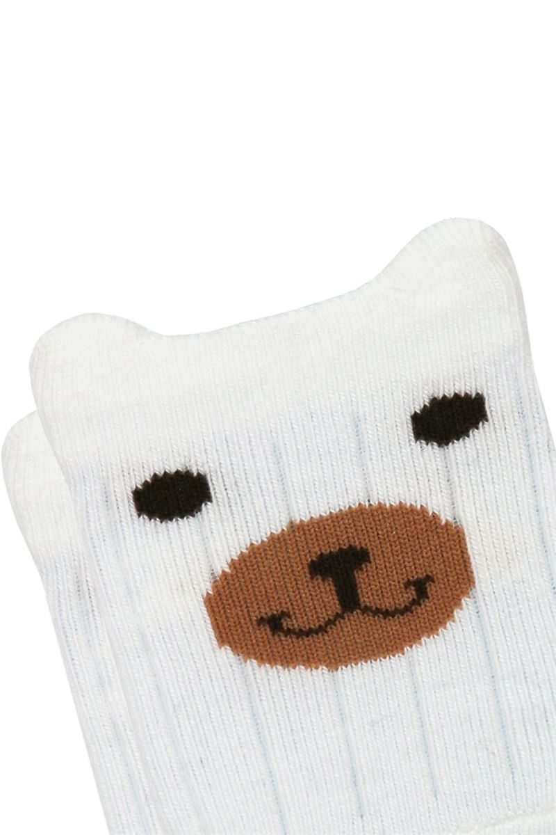 BROSS 3D BEAR PATTERNED BABY BOYS BOOTIES SOCKS ASORTY