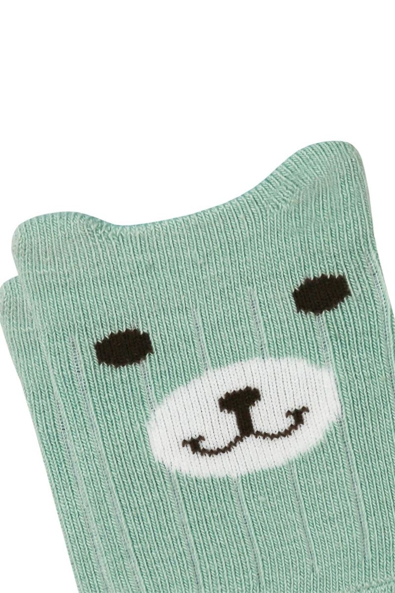 BROSS 3D BEAR PATTERNED BABY BOYS BOOTIES SOCKS ASORTY