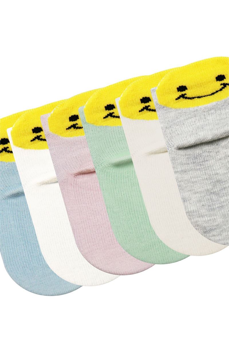 BROSS 3D EMOJI PATTERNED UNISEX BABY BOOTIES SOCKS ASORTY