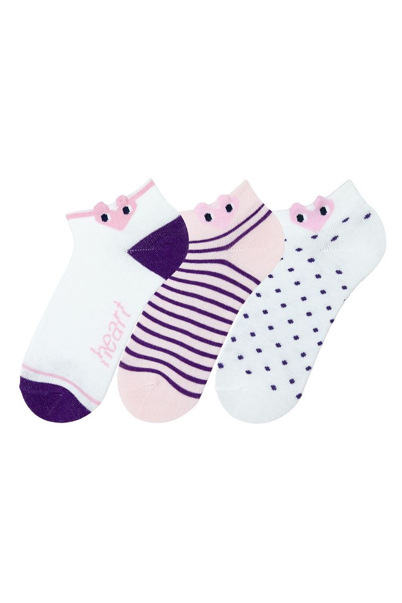 BROSS 3D HEART PATTERNED GIRLS  BOOTIES ASORTY