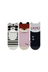 3D RACCOON, FOX, CAT PATTERNED WOMEN S BOOTIES