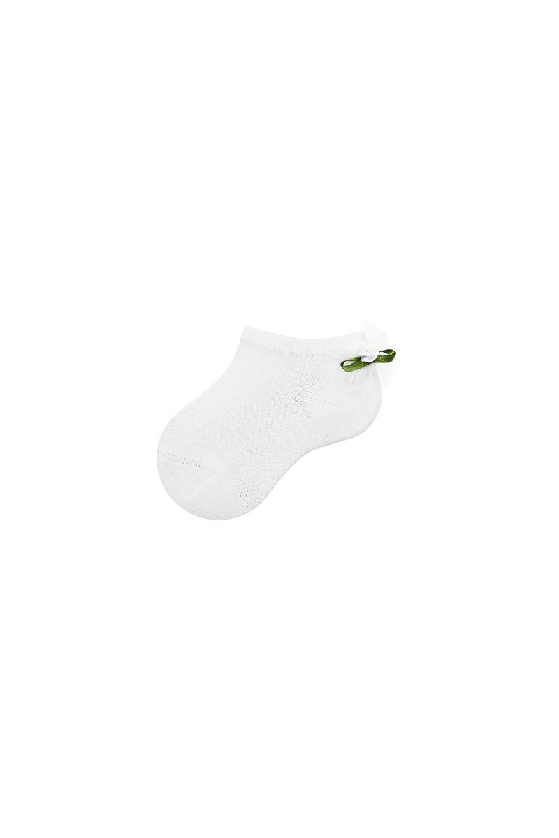 BROSS BABY GIRLS BOOTIES WITH  ACCESSORY WHITE