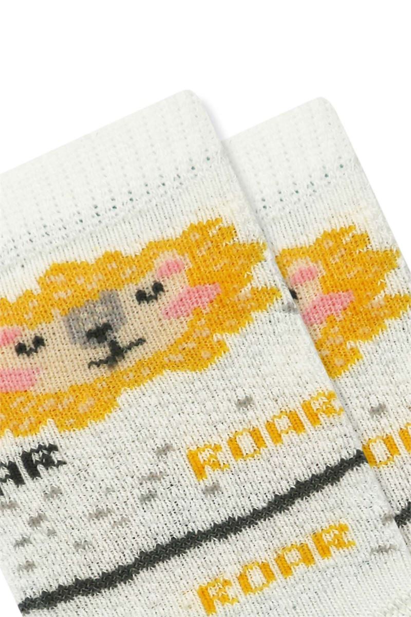 BROSS LION PATTERNED BABY BOOTIES SOCKS ASORTY