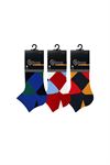 DIAMOND-SHAPED PATTERNED MEN BOOTIES SOCKS