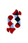 DIAMOND-SHAPED PATTERNED MEN BOOTIES SOCKS