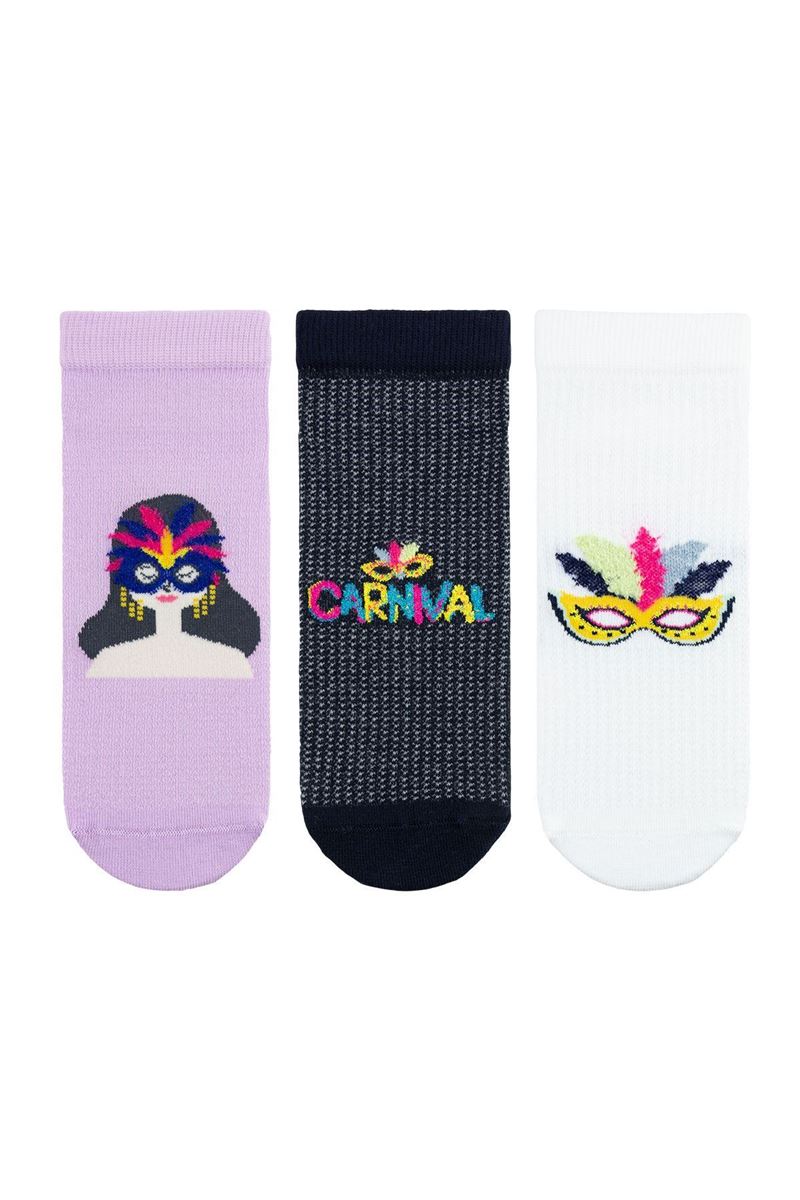 BROSS WOMAN ANKLE SOCKS CARNIVAL PATTERNED ASORTY