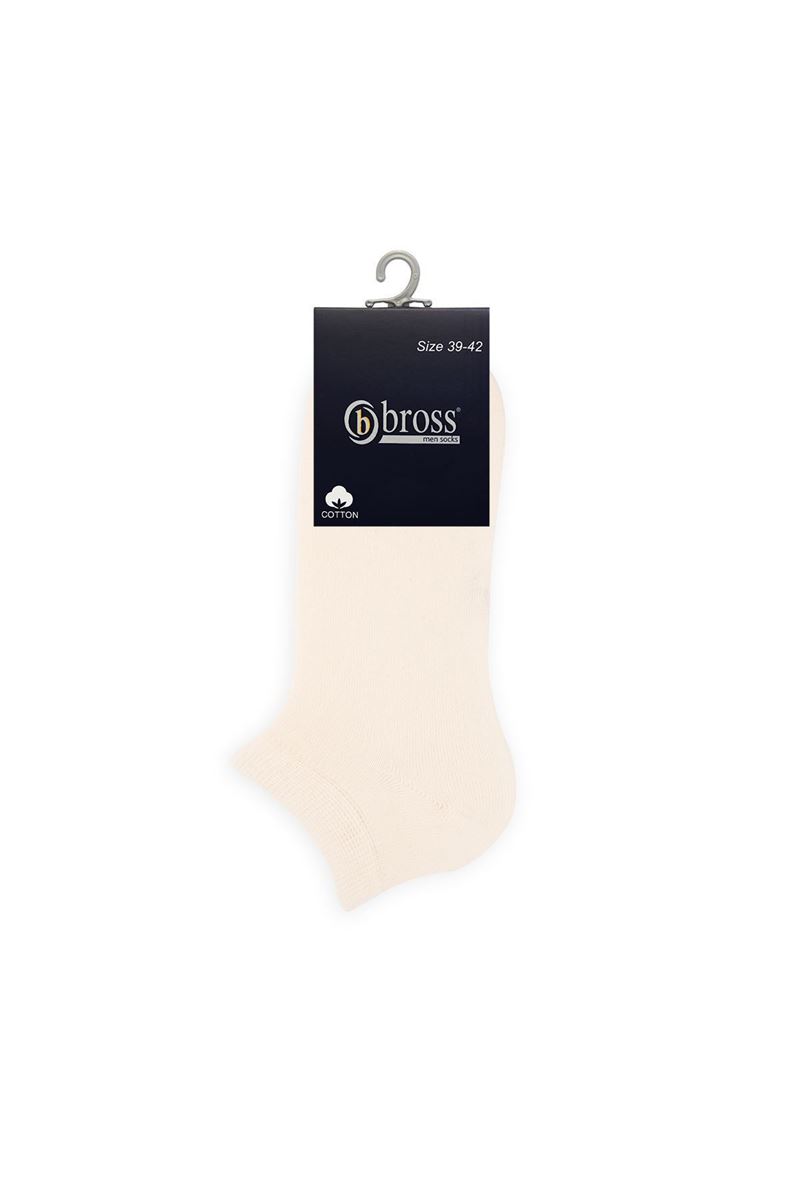 BROSS MAN ANKLE SOCKS UNPRINTED ECRU