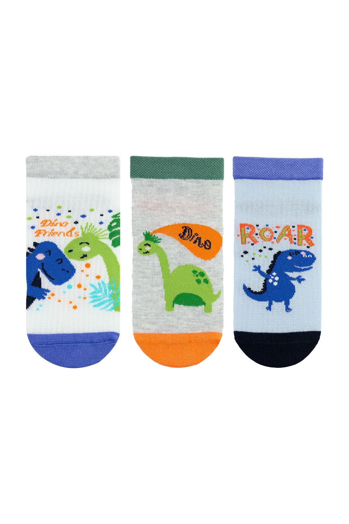 BROSS BOY ANKLE SOCKS DINOSAUR PATTERNED Buy Branded Wholesale Socks