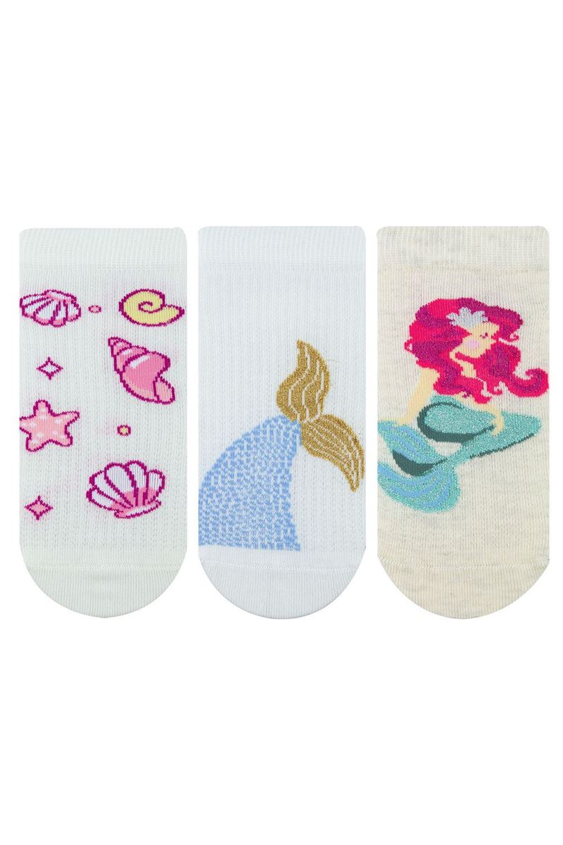 BROSS GIRL MERMAID PATTERNED ANKLE SOCKS ASORTY