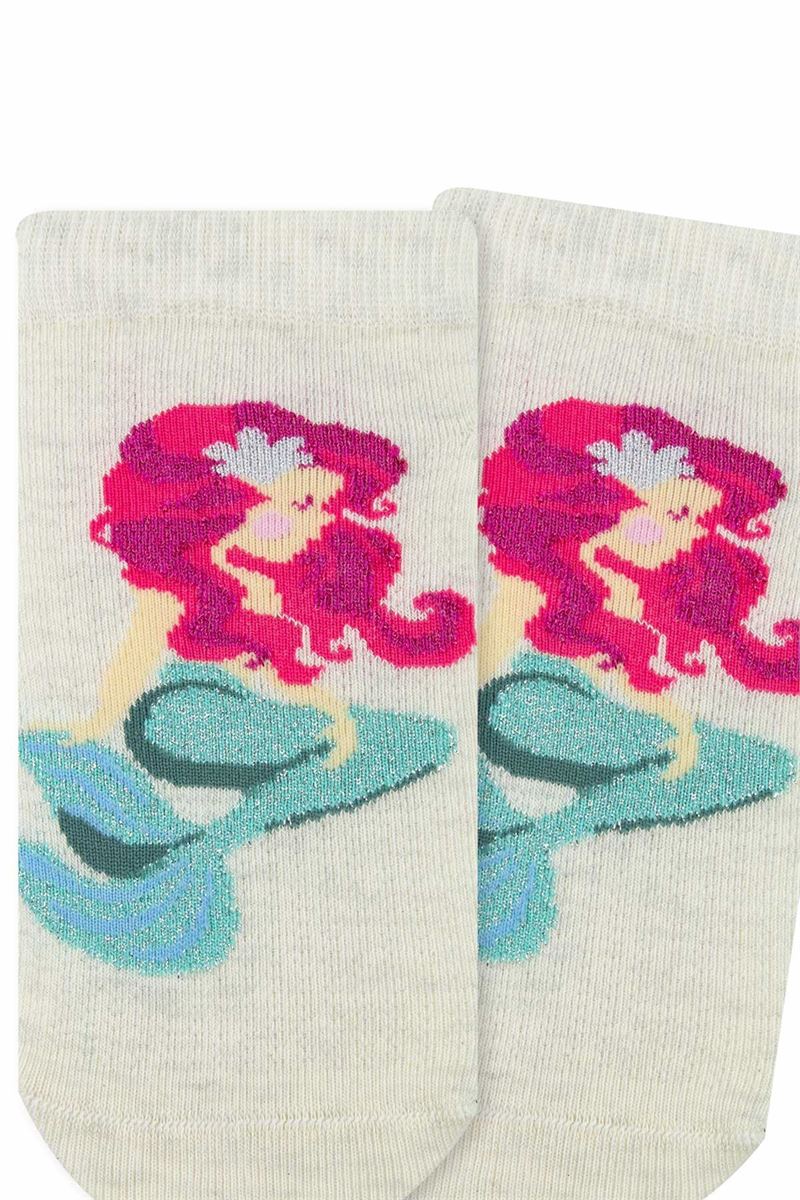 BROSS GIRL MERMAID PATTERNED ANKLE SOCKS ASORTY