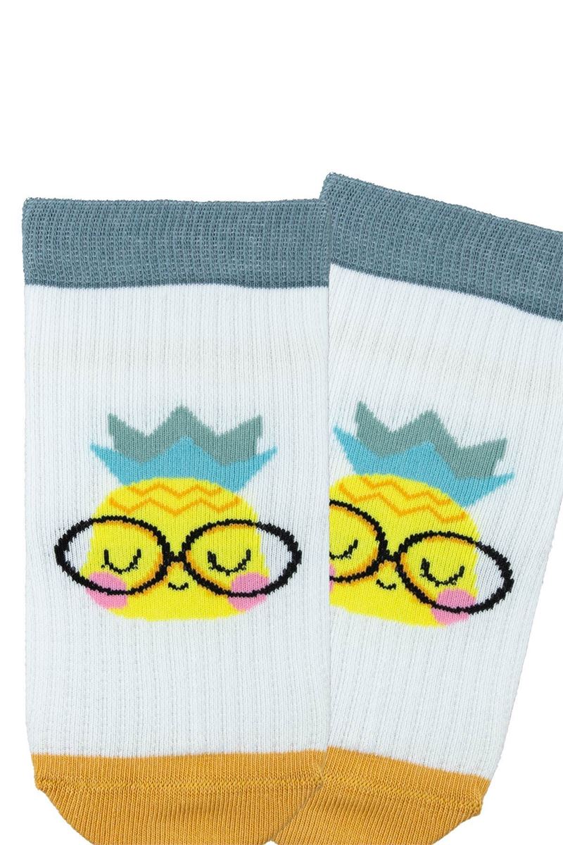 BROSS GIRL ANKLE SOCKS PINEAPPLE PATTERNED ASORTY