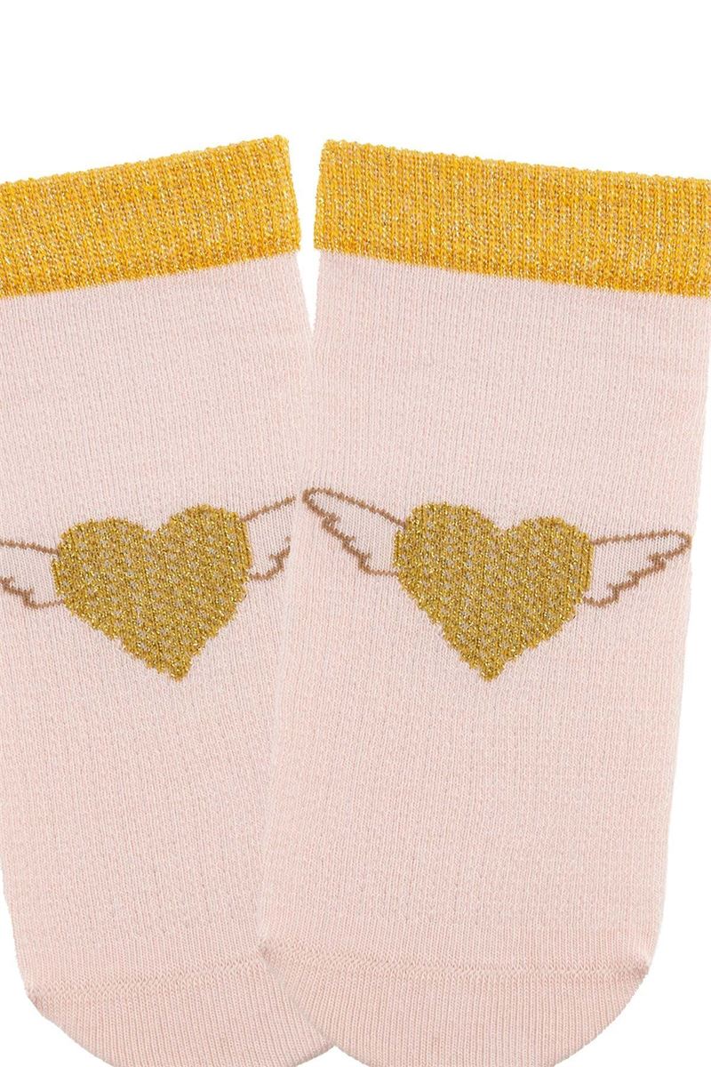 BROSS HEART PATTERN GIRL STEP SOCKS ASORTY
