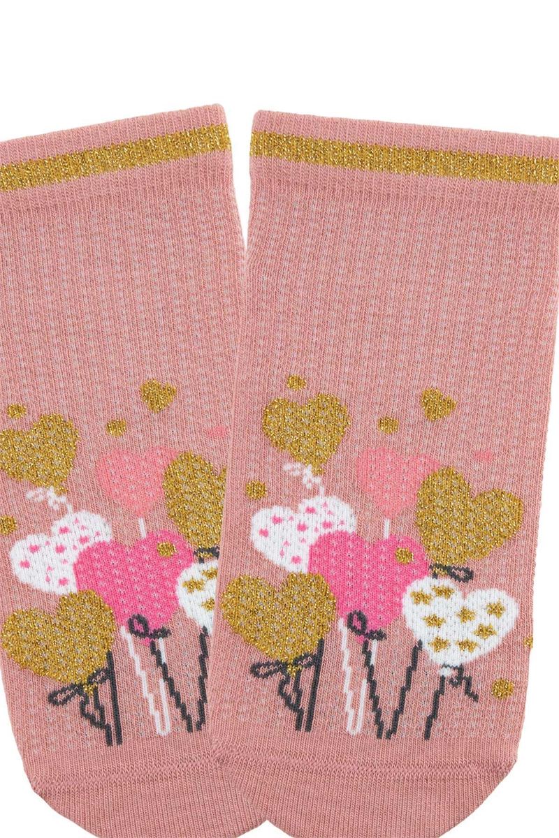 BROSS HEART PATTERN GIRL STEP SOCKS ASORTY