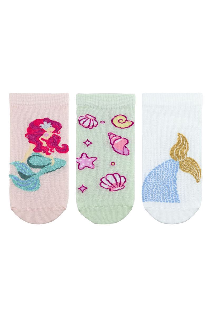 BROSS MERMAID PATTERN GIRL STEP SOCKS ASORTY