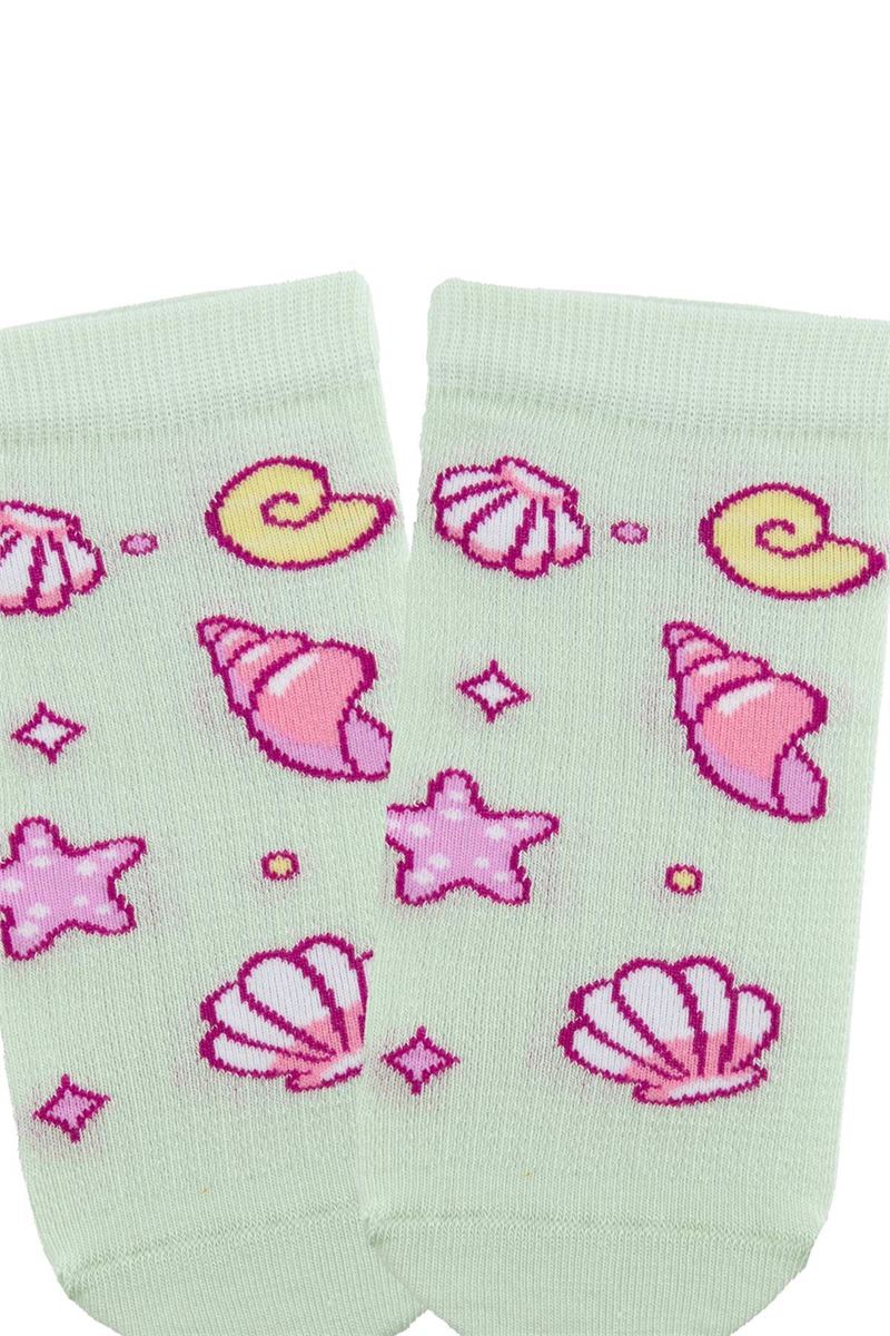 BROSS MERMAID PATTERN GIRL STEP SOCKS ASORTY